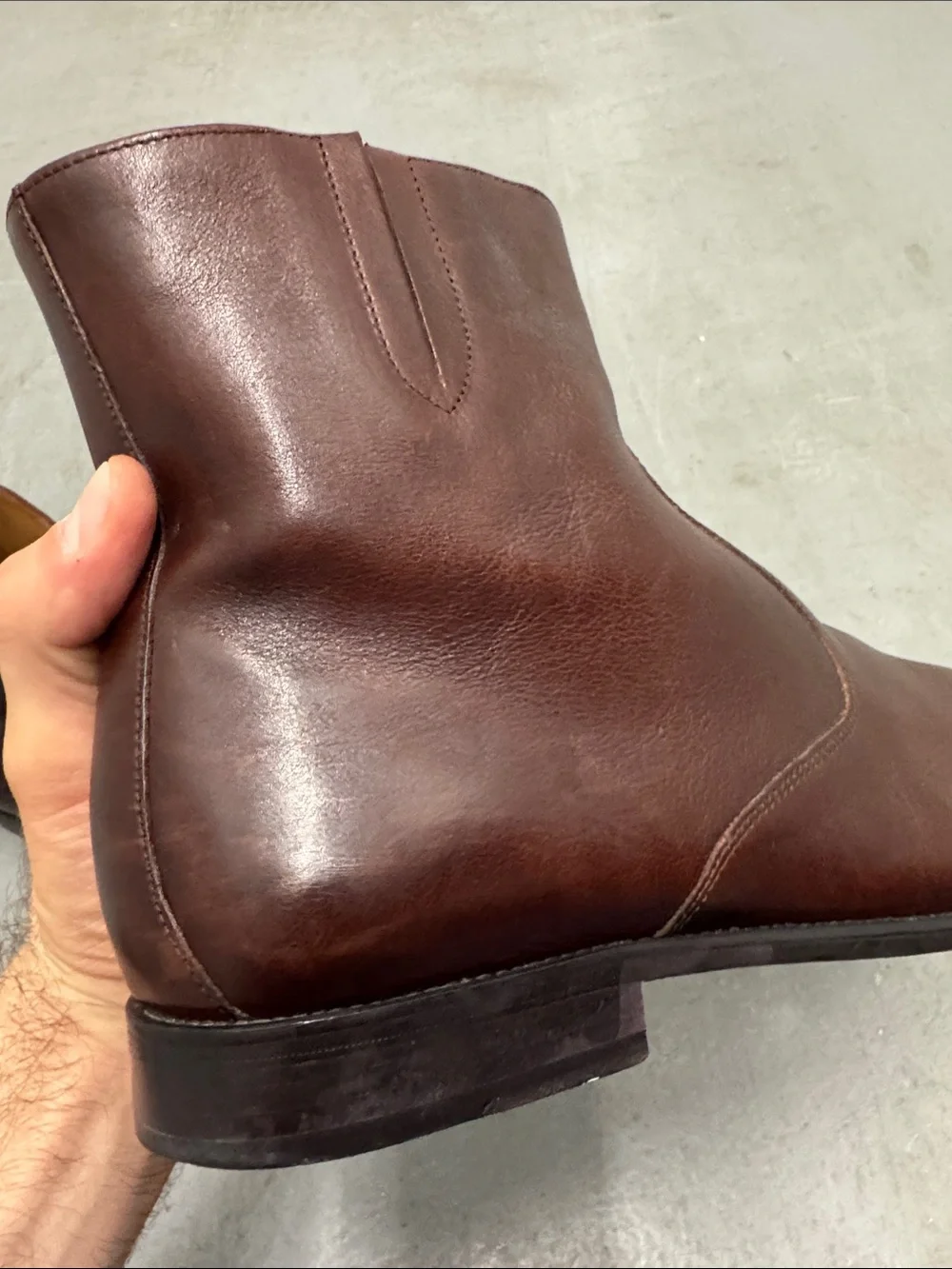 Florsheim Imperial Men's Dark Brown Leather Chukka Zip Boots Size 13D